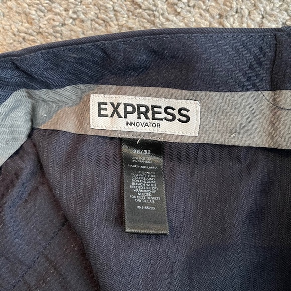 Extra Slim Navy Blue Dress Pants - Picture 3 of 4
